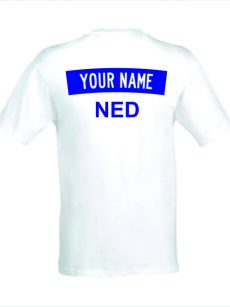 T-shirt met jouw naam als rugembleem Nederland