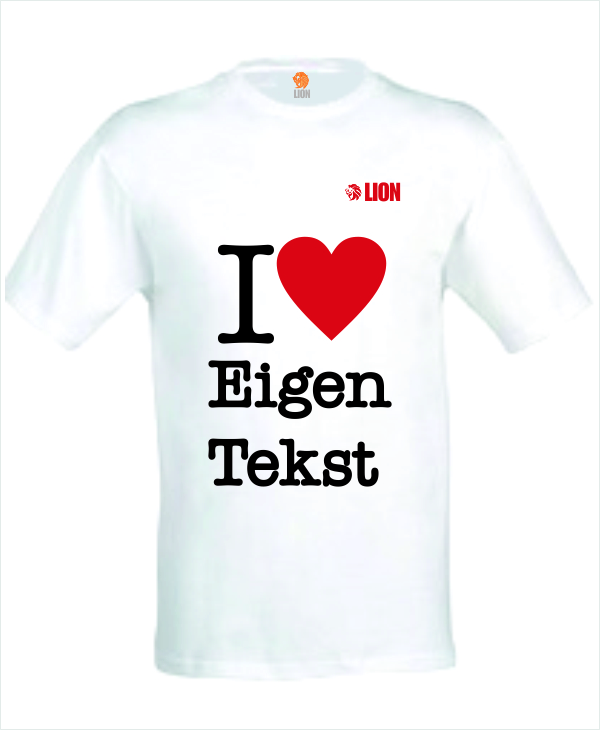 prachtig Permanent zelf T-shirt I LOVE | NieuwT-shirt.nl