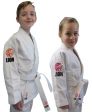 Lion Kids judopak met oranje leeuw en Lion Kids girls judopak met roze leeuw